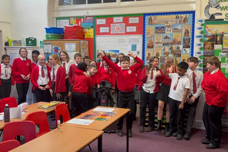 A year 6 class at St John's Primary School raise over a thousand pounds for bereavement charity 2Wish